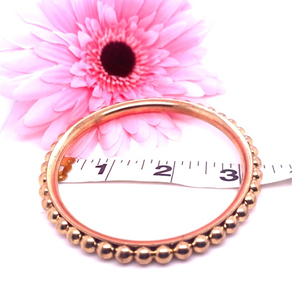 Large Gold Tone Beaded Bracelet - Picture 5 of 5